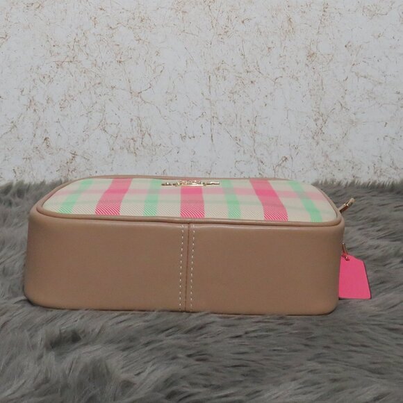 Coach Mini Jamie Camera Bag with Plaid Print (Pink) - Picture 5 of 6